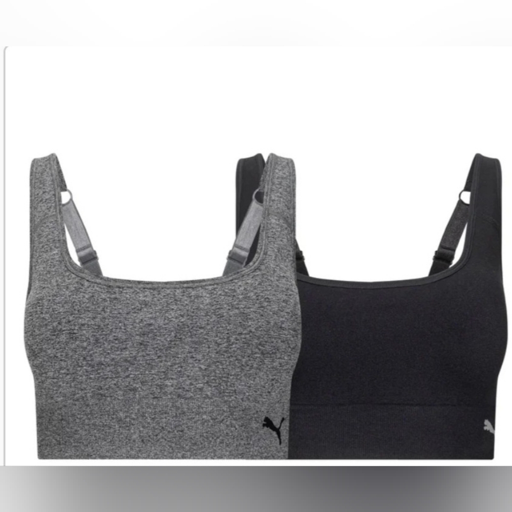2-Puma Convertible White Sports Bra